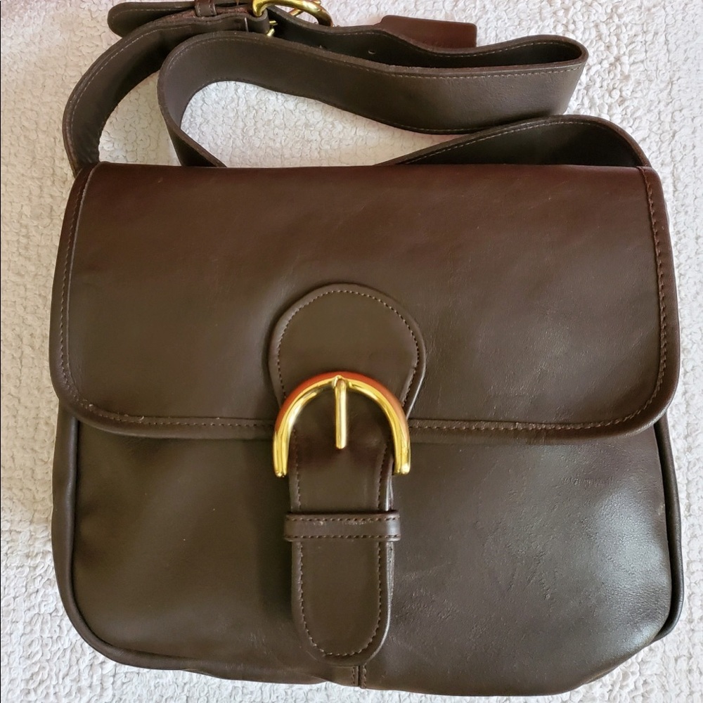 Coach Vintage Genuine Brown Leather Shoulder Bag